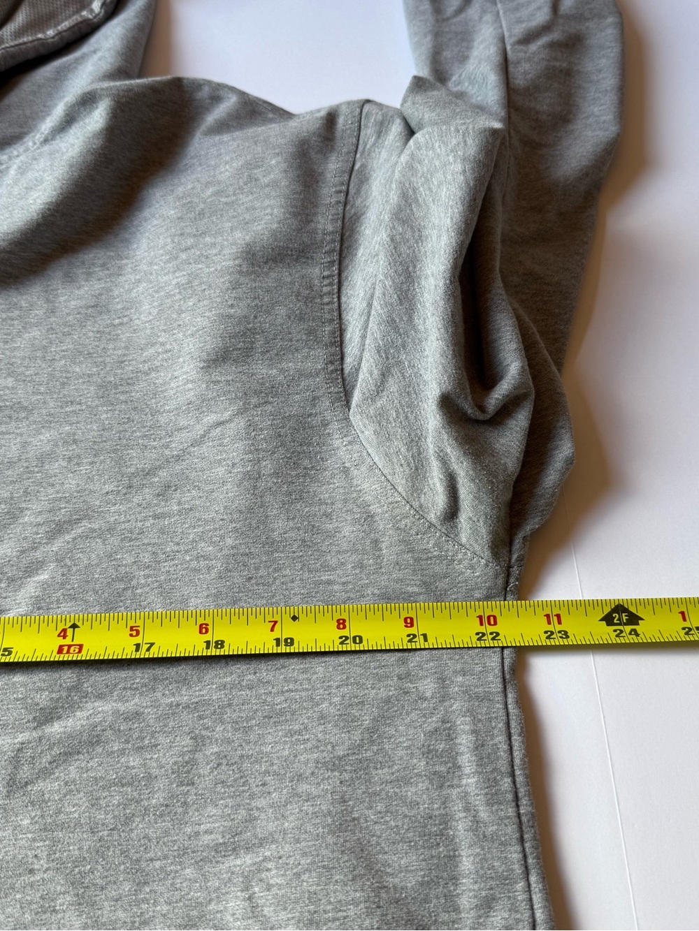 BYLT Basics Drop-Cut: LUX Hooded Henley Heather Grey XL - Picture 5 of 9
